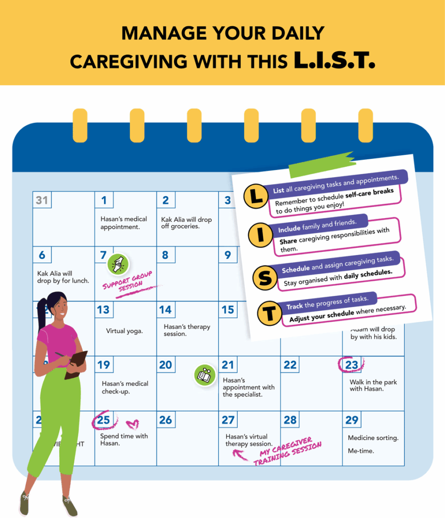 Manage your daily caregiving with L.I.S.T.