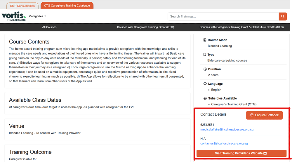 Screenshot - enquire/ softbook training provider